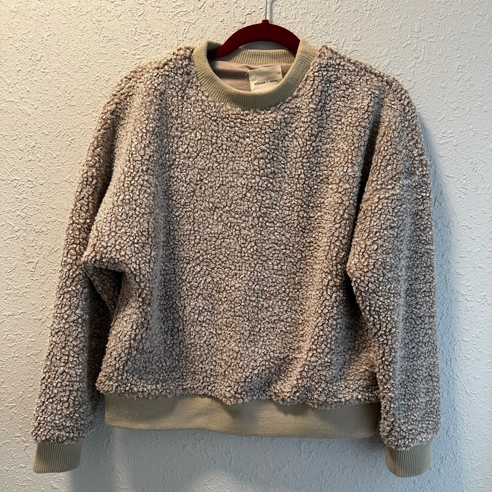 Silence + Noise Fluffy Pullover Sweatshirt